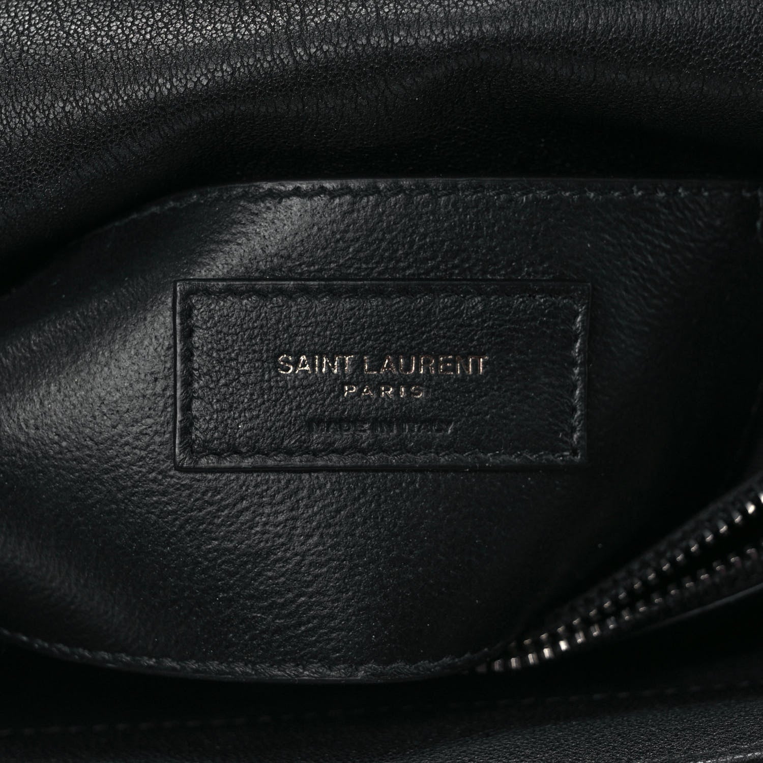 Saint Laurent Sheepskin Matelasse Chevron Monogram Medium College Bag Black 7 of 9