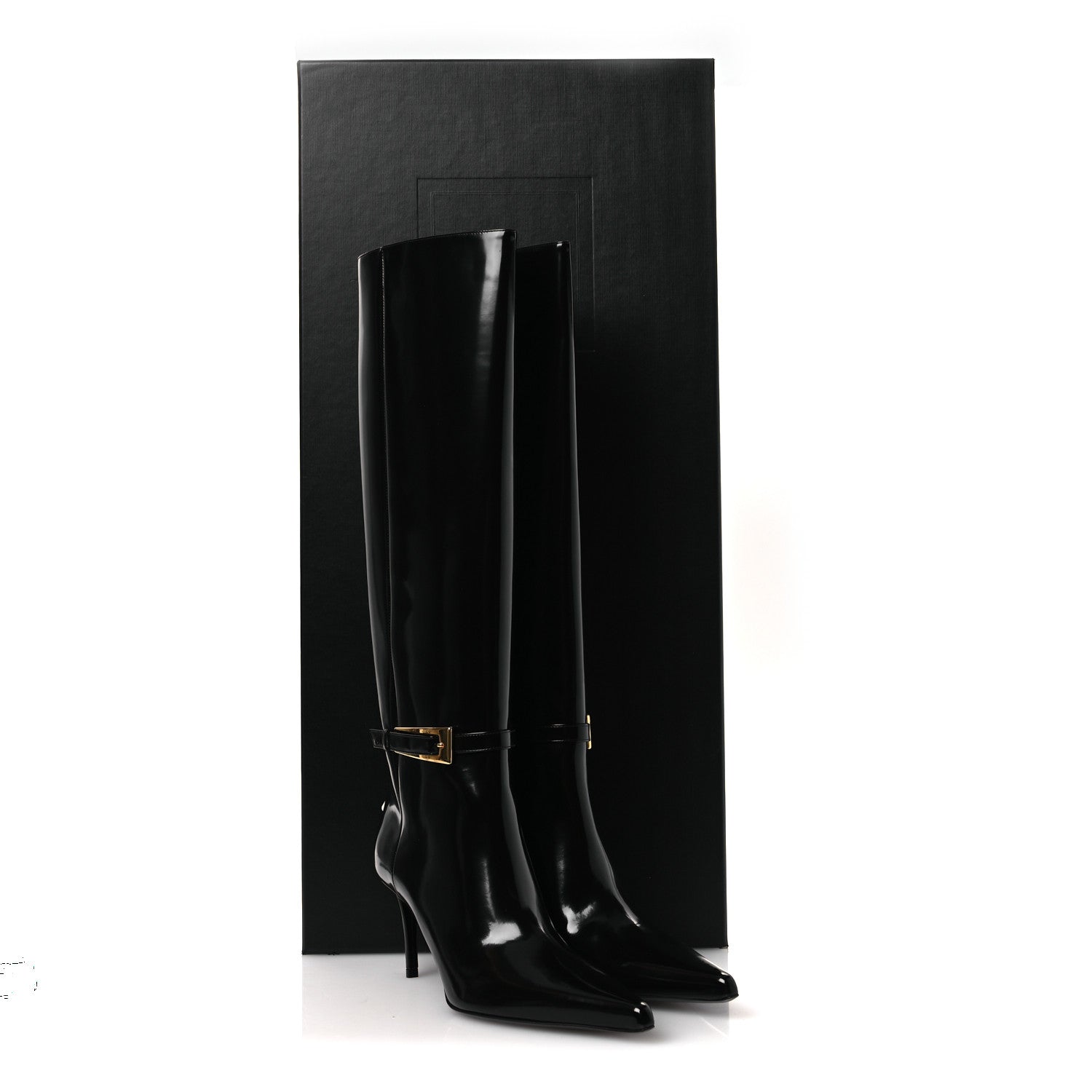 Saint Laurent Vitello Marilyn Hacker 70mm Luz Boots 39.5 Black 11 of 11