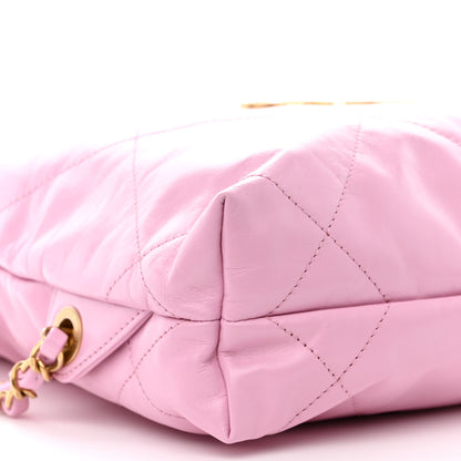 Chanel Shiny Calfskin Quilted Chanel 22 Backpack Lilac 9 of 10