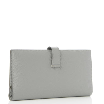 Hermes Epsom Bearn Gusset Wallet Gris Mouette 3 of 11
