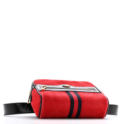 Gucci Suede Small Ophidia Belt Bag 95 38 Hibiscus Red 4 of 12