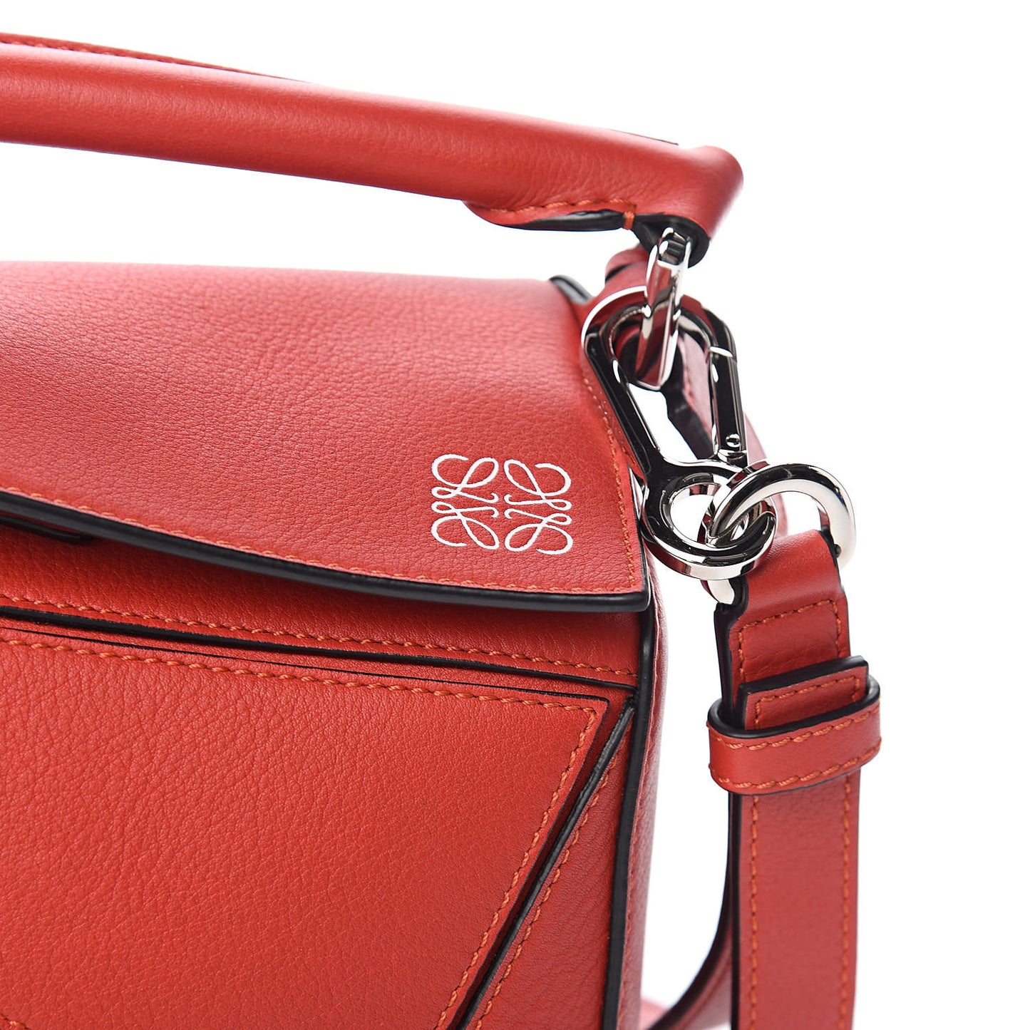 Calfskin Small Puzzle Bag Pastel Scarlet