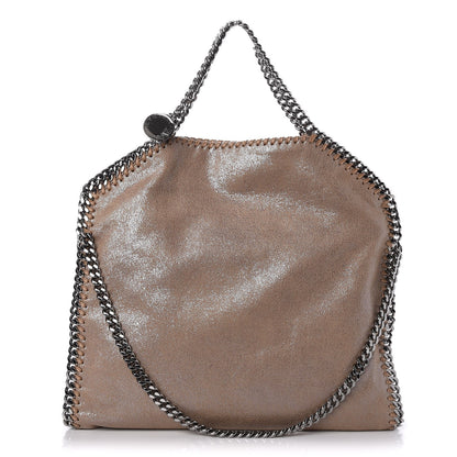 Stella McCartney Shaggy Deer Falabella Small Fold Over Tote Taupe 1 of 8