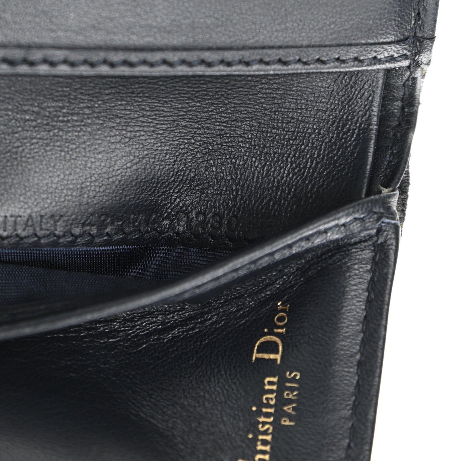 Christian Dior Oblique Saddle Lotus Wallet Blue 8 of 8