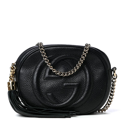 Gucci Pebbled Calfskin Mini Soho Chain Bag Black 1 of 4