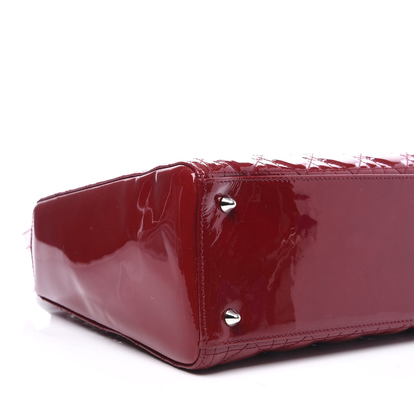 Patent Cannage Medium Lady Dior Red