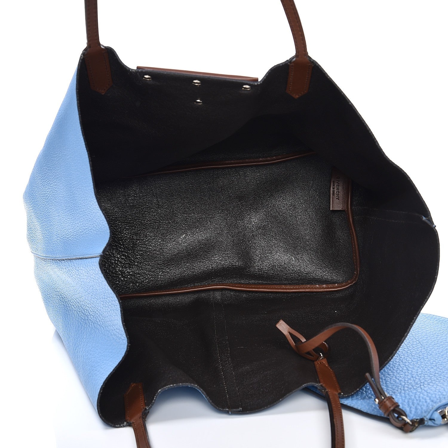 Givenchy Grained Calfskin Large Antigona Tote Blue Brown 6 of 15