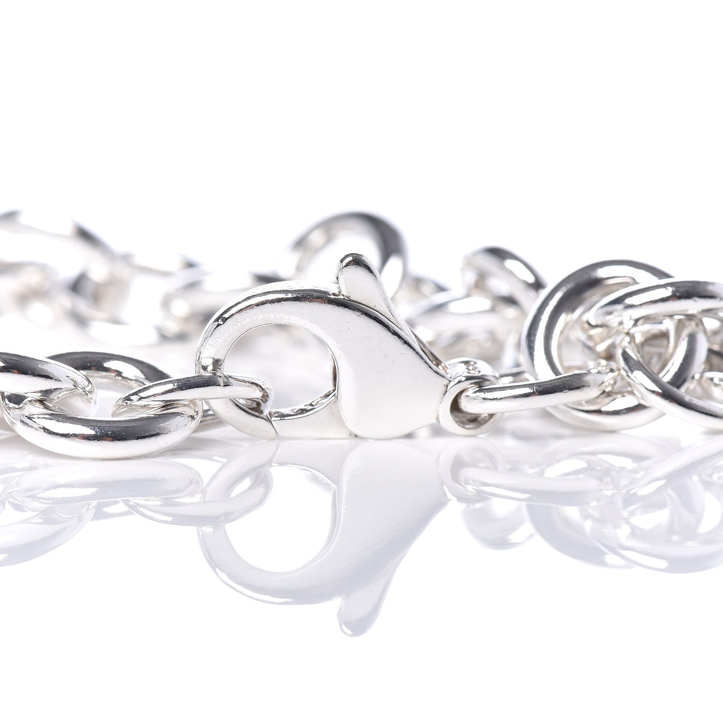 Sterling Silver Heart Tag Charm Bracelet