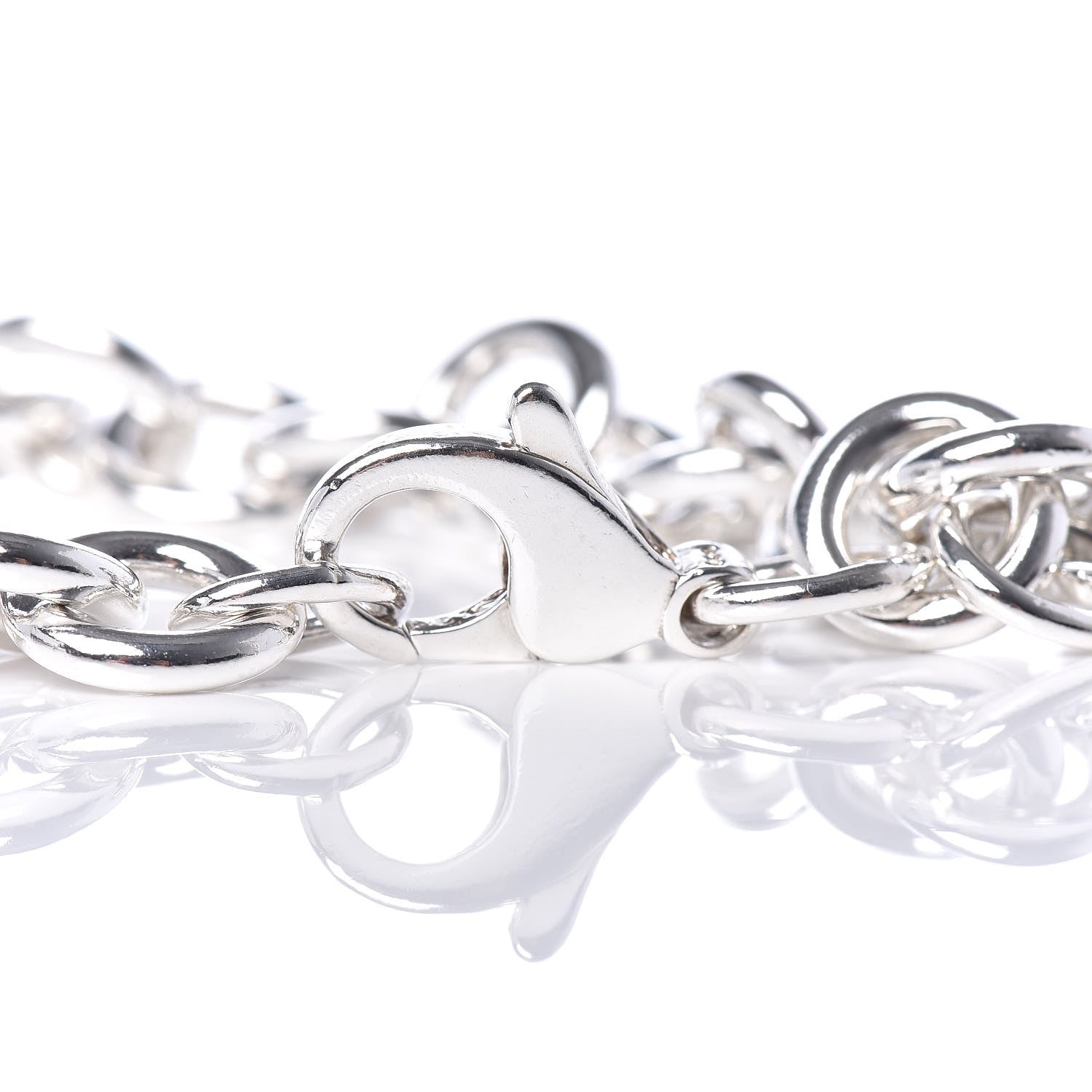 Tiffany Sterling Silver Heart Tag Charm Bracelet 4 of 5