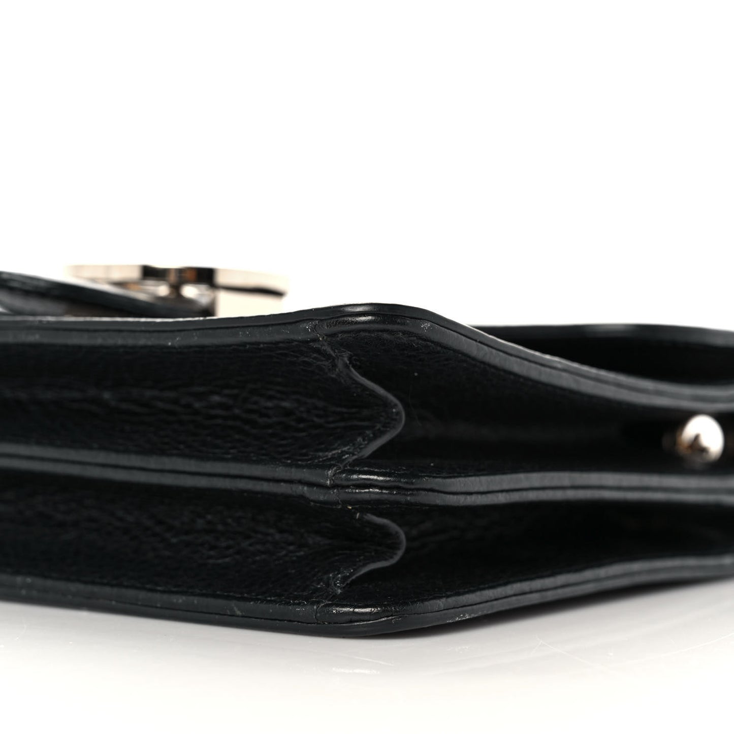 Dollar Calfskin Small Interlocking G Shoulder Bag Black