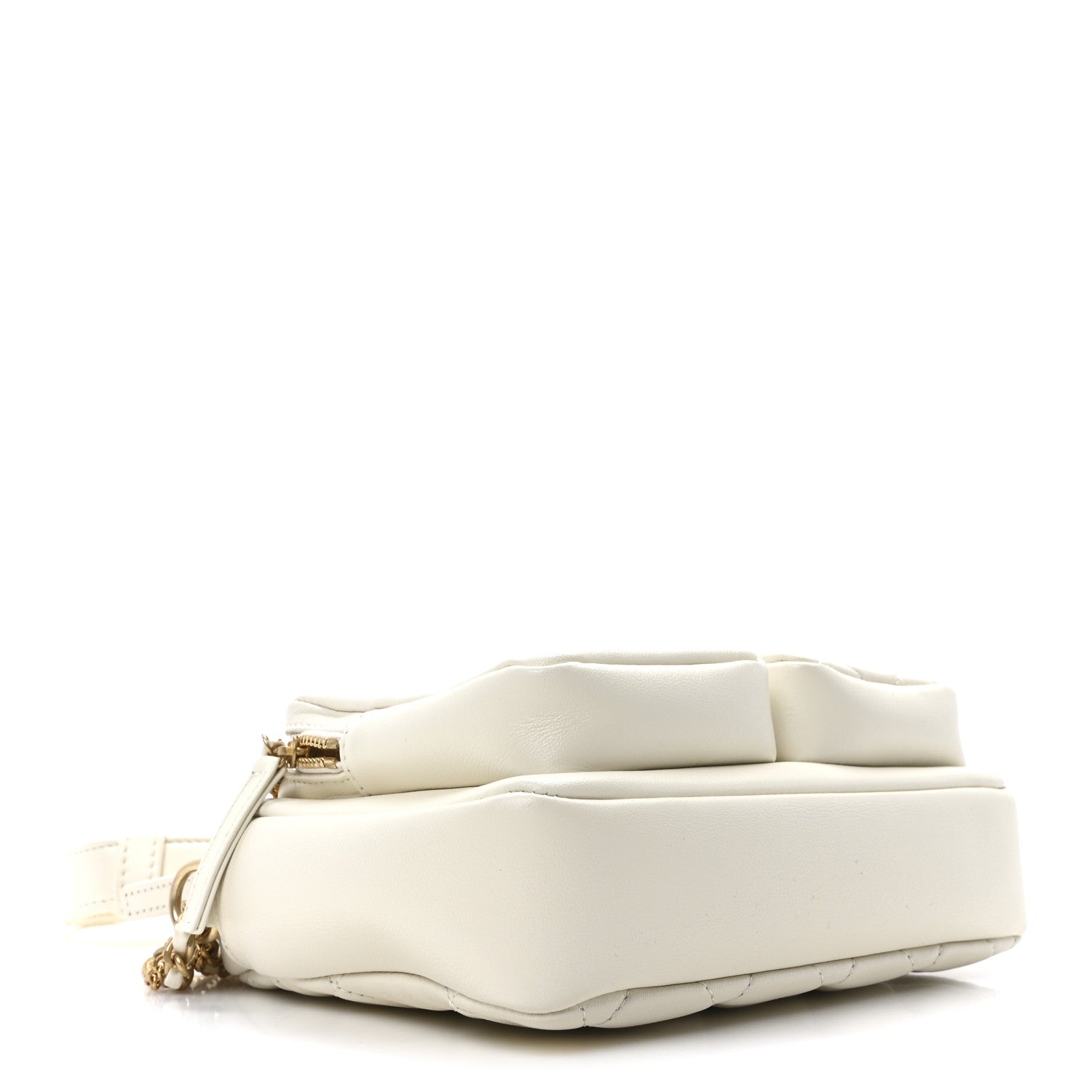 Chanel Calfskin Quilted Small Camera Case White 4 of 10