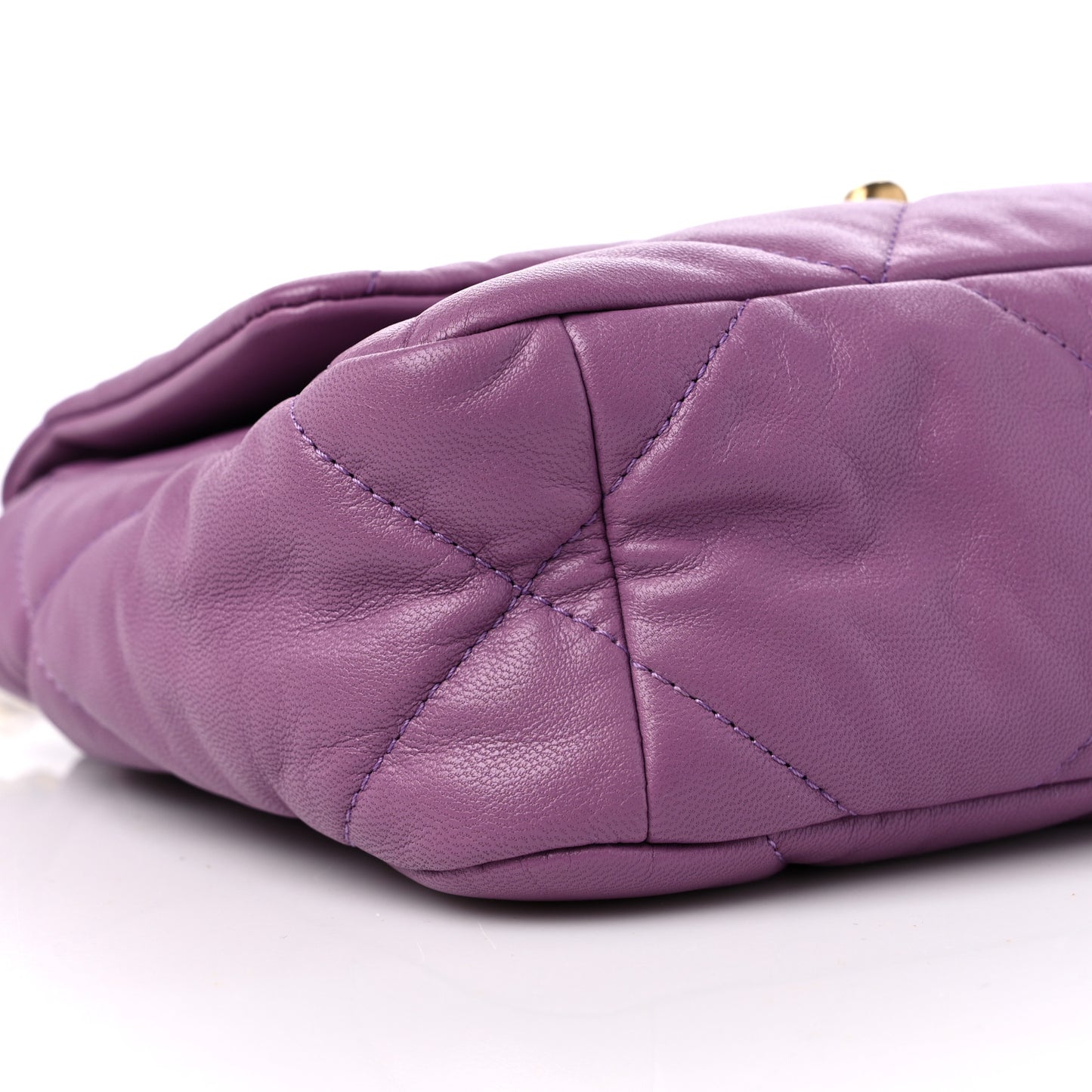 Goatskin Quilted Medium Chanel 19 Flap Violet Purple