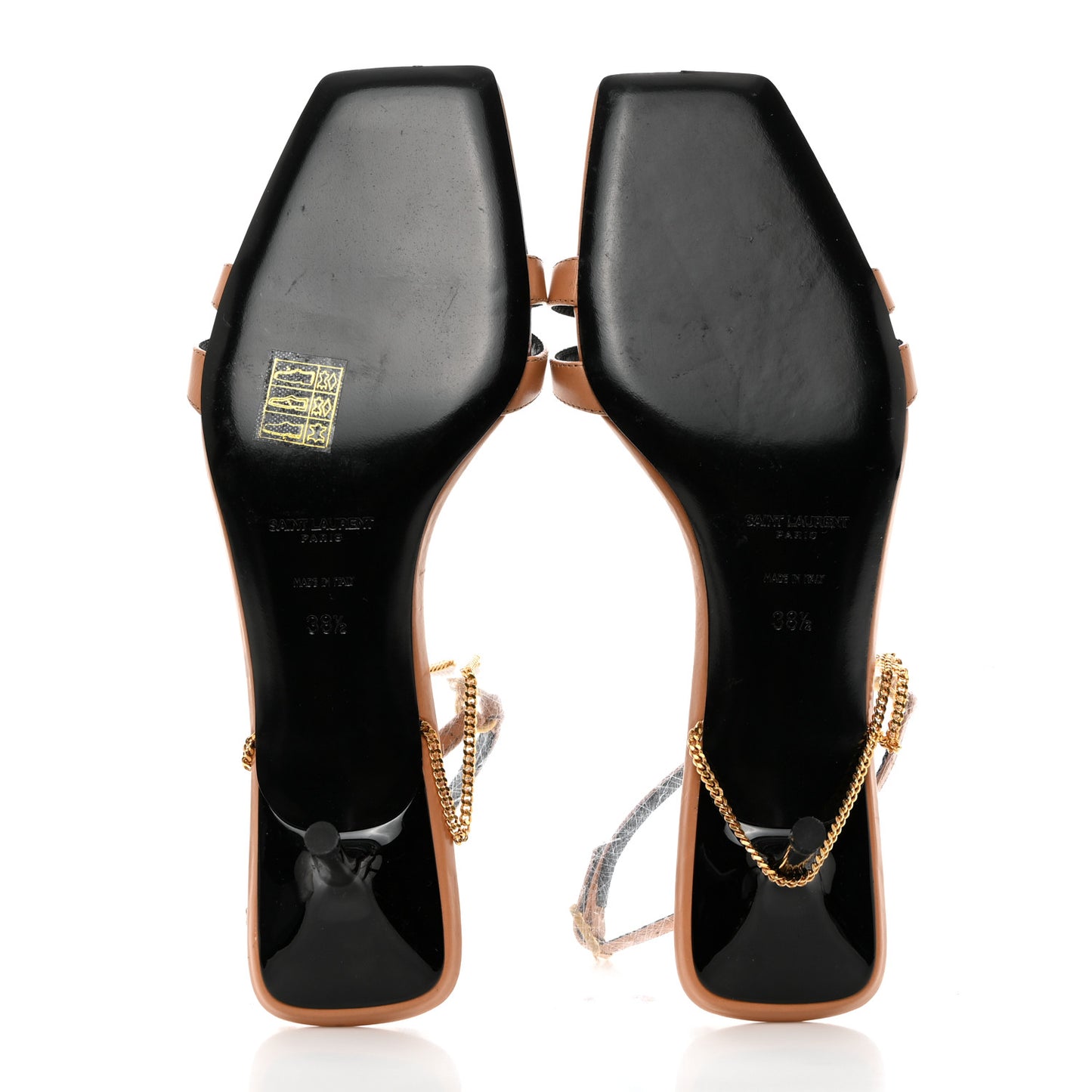 Calfskin Ankle Strap Melody Sandals 38.5 Bisque