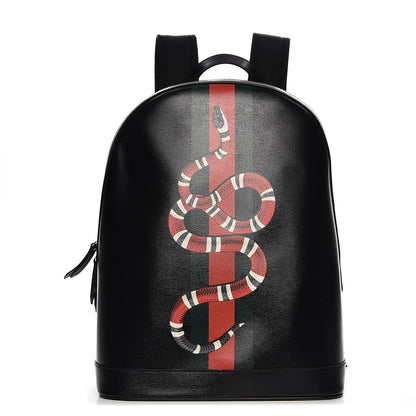 Gucci Calfskin Kingsnake Dome Backpack Black 1 of 9
