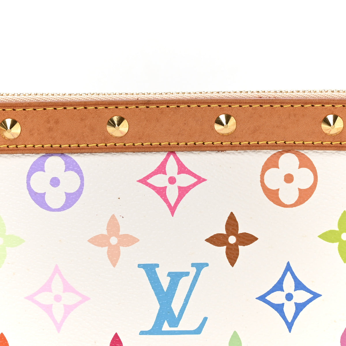 Monogram Multicolor Pochette Accessories White