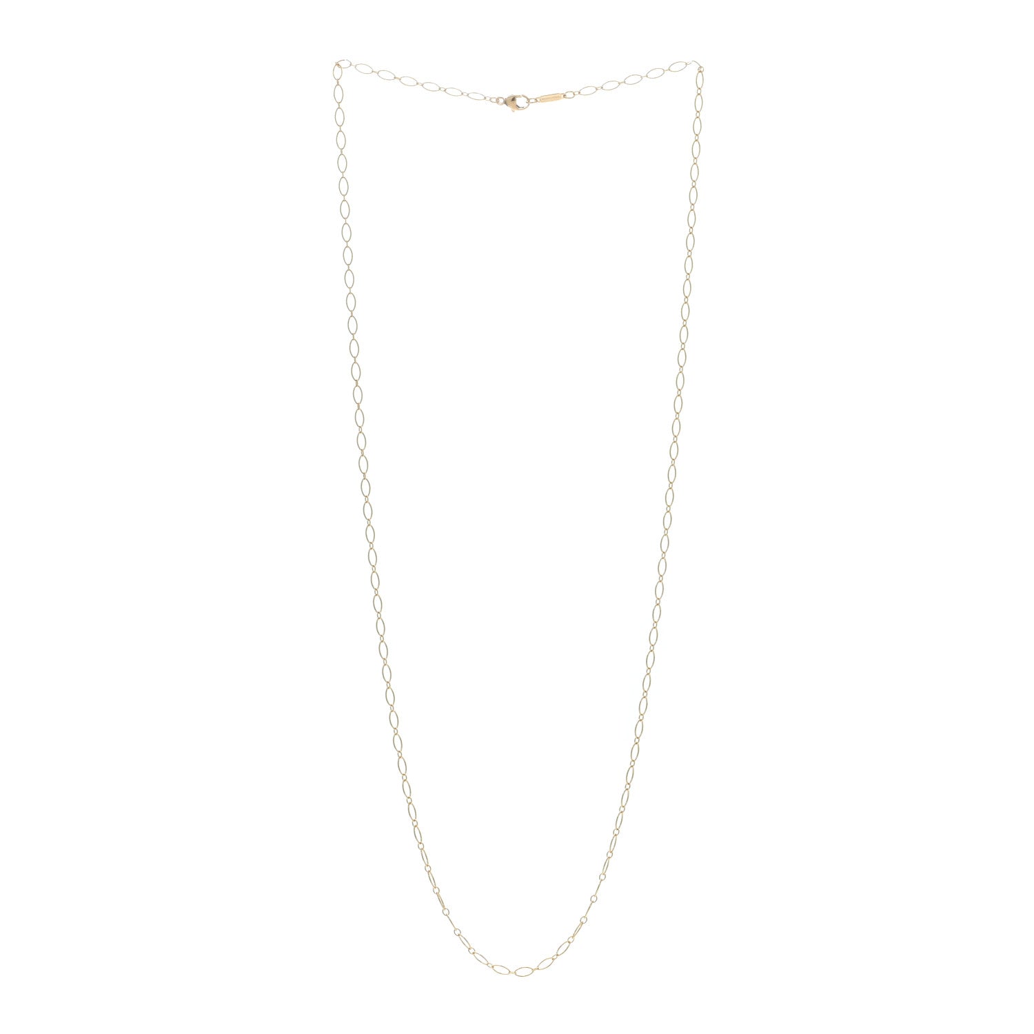 Tiffany 18K Yellow Gold Oval Link Chain Necklace 24" 2 of 4