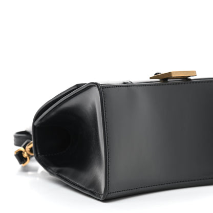 Balenciaga Shiny Box Calfskin Small Hourglass Top Handle Bag Black 4 of 10