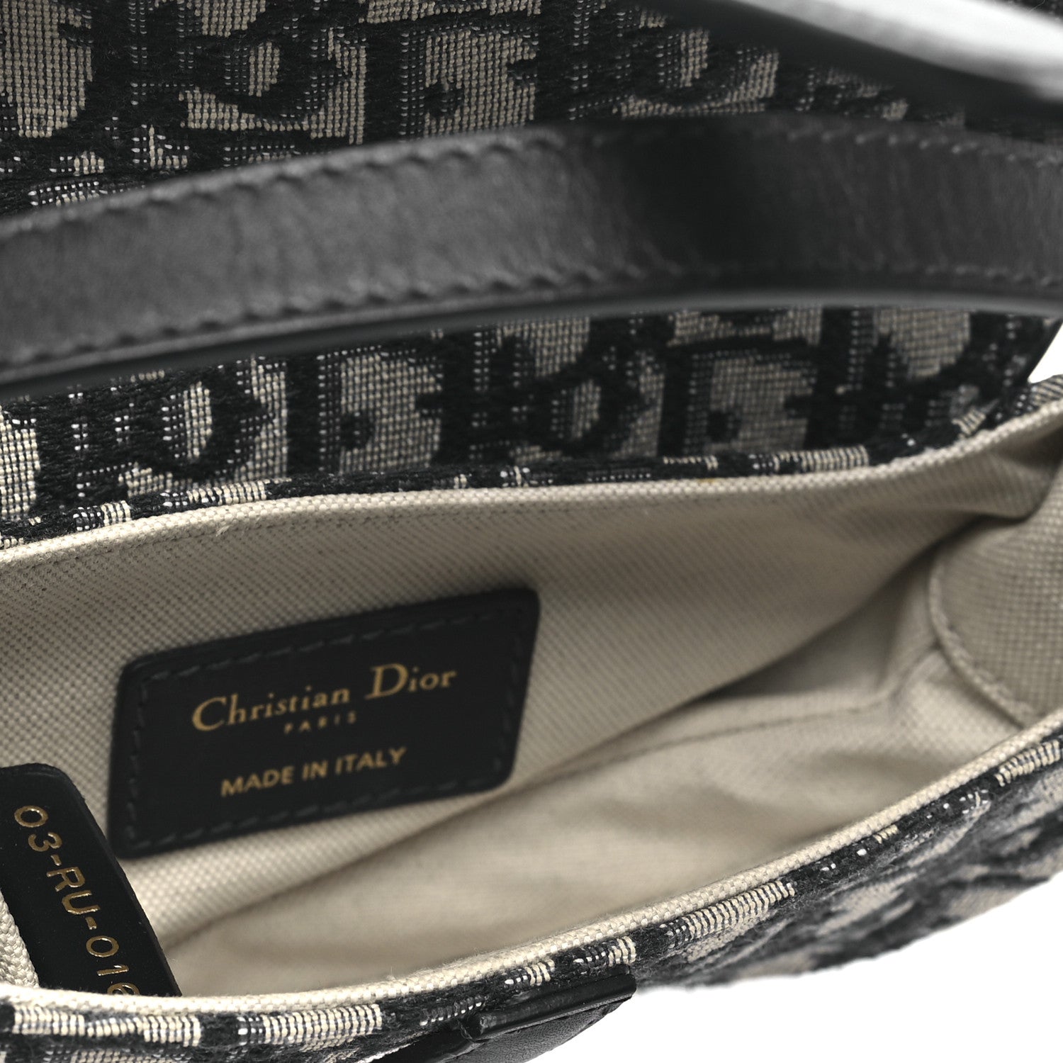 Christian Dior Oblique Mini Saddle Bag Blue 7 of 12