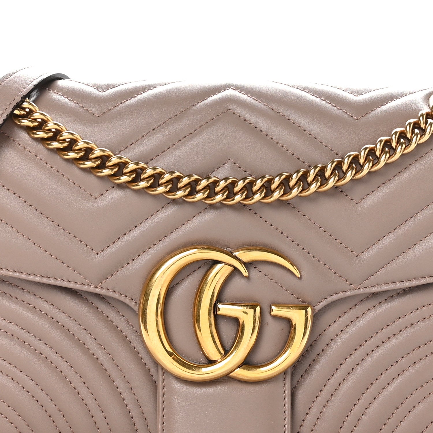 Gucci Calfskin Matelasse Medium GG Marmont Shoulder Bag Porcelain Rose 8 of 11