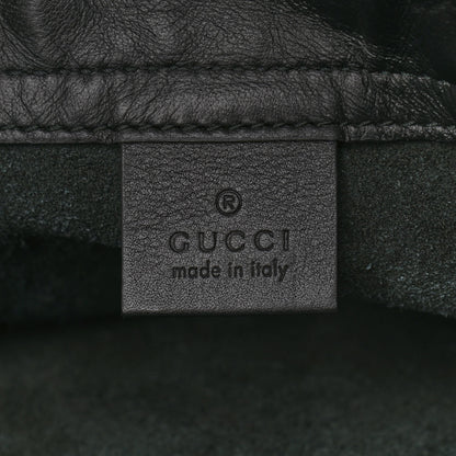 Gucci Calfskin Logo Drawstring Backpack Black 9 of 11