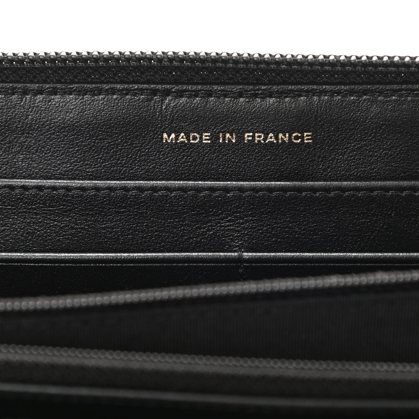 Caviar Quilted Boy Long Zip Around Wallet Black
