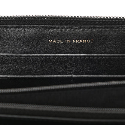 Chanel Caviar Quilted Boy Long Zip Around Wallet Black 7 of 9