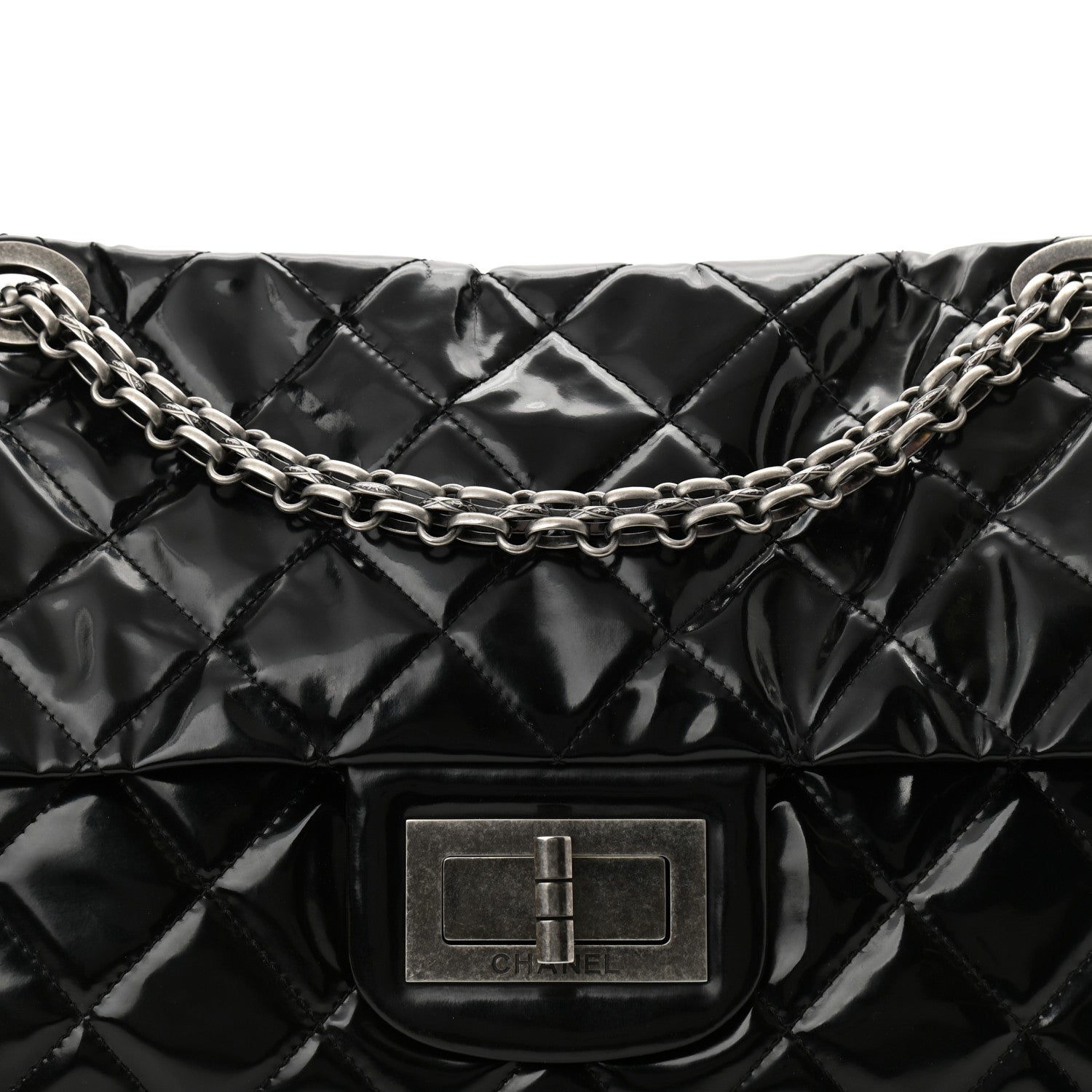 Chanel Vinyl Quilted XXL Reissue Flap Black 7 of 9