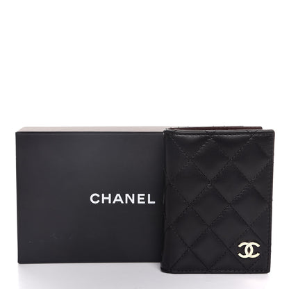 Chanel Lambskin Quilted Card Holder Wallet Black 8 of 8
