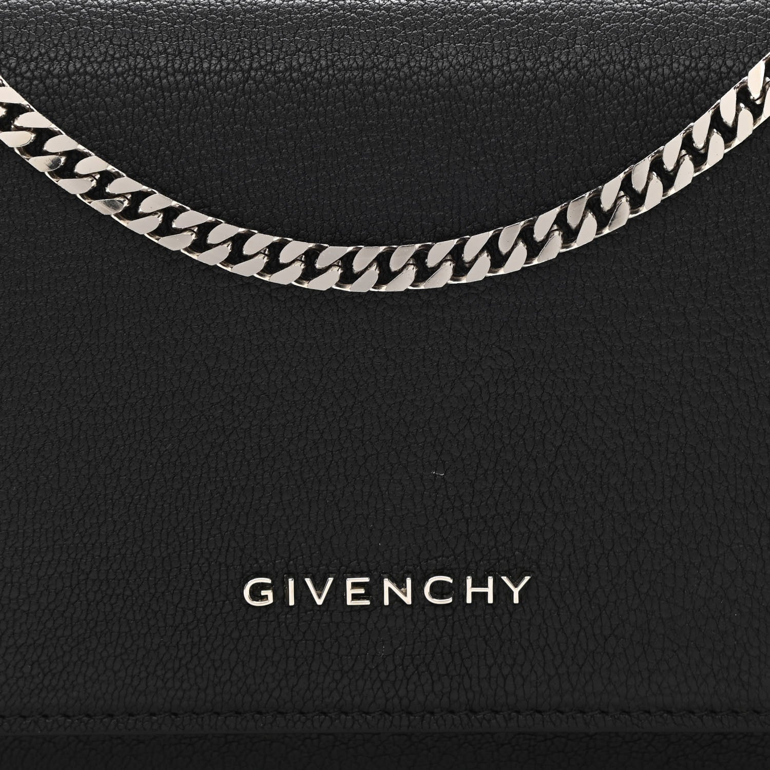 Givenchy Sugar Goatskin Pandora Chain Wallet Black 9 of 12