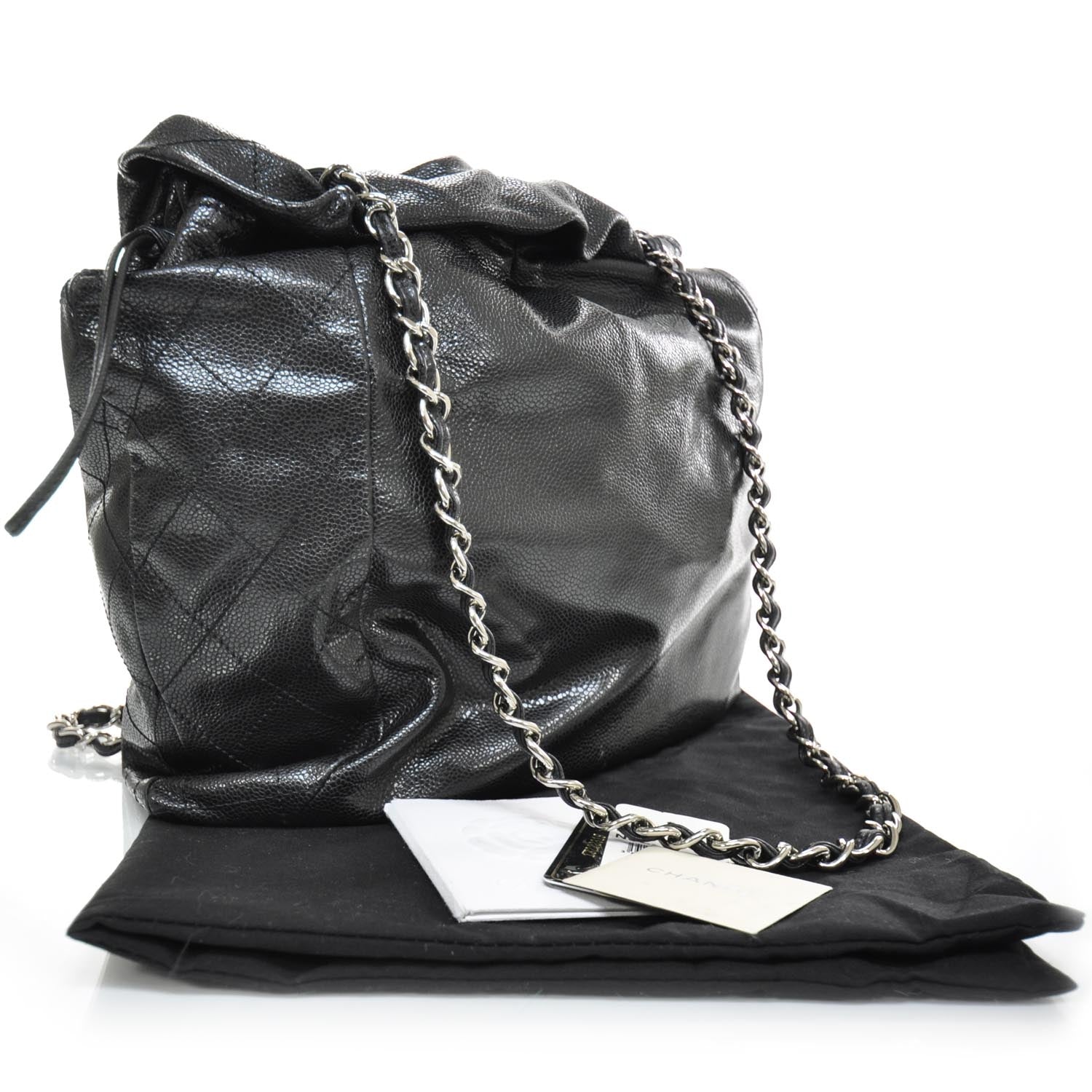 Chanel Caviar 31 Drawstring Tote Black 2 of 9