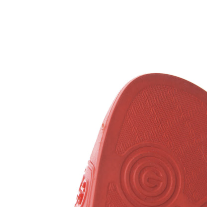 Gucci Rubber GG Monogram Mens Slide Sandals 9 Hibiscus Red 8 of 9