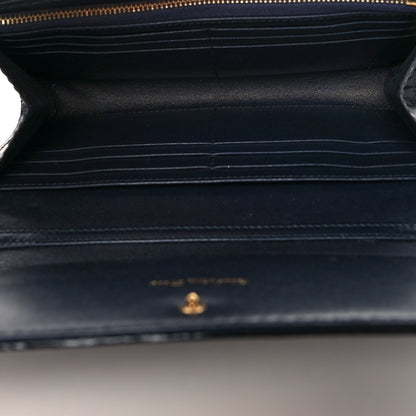 Christian Dior Oblique Chain Long Wallet Blue 5 of 9