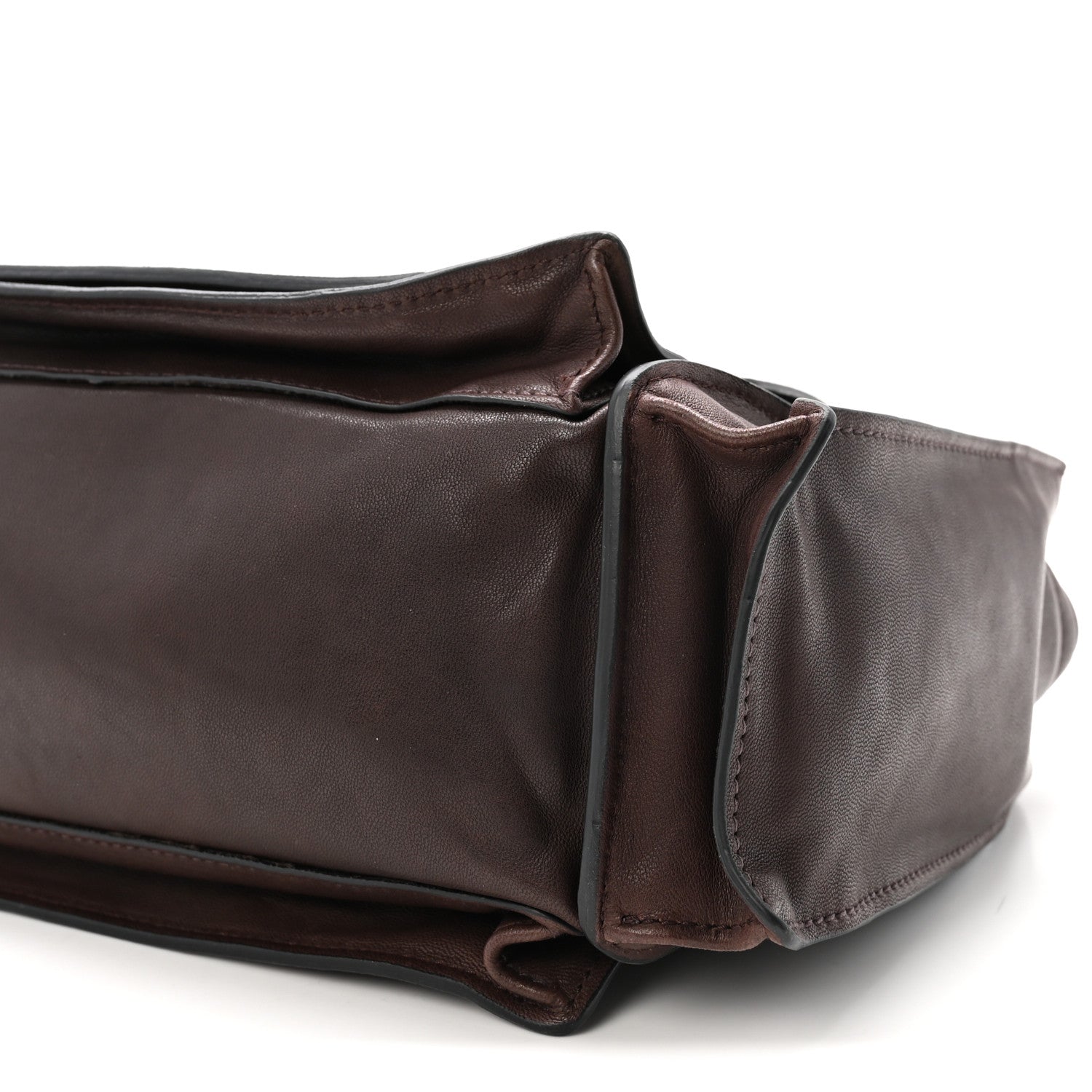 Miu Miu Nappa Utilitaire Shopping Tote Dark Brown 9 of 9