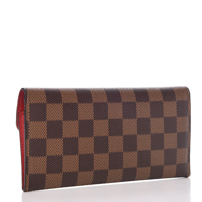 Louis Vuitton Damier Ebene Josephine Wallet Red 4 of 11