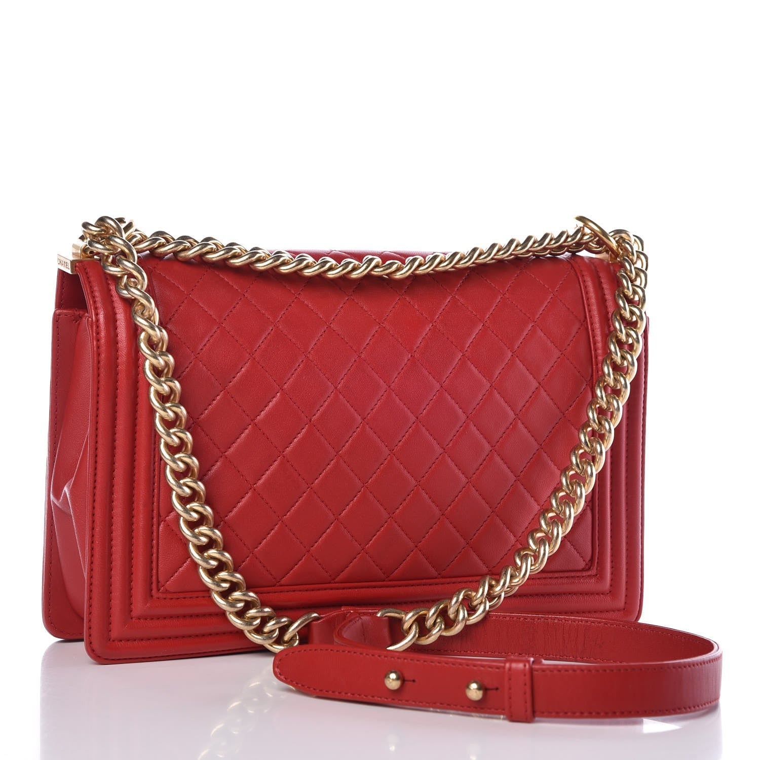 Chanel Lambskin Quilted New Medium Boy Flap Red 3 of 9