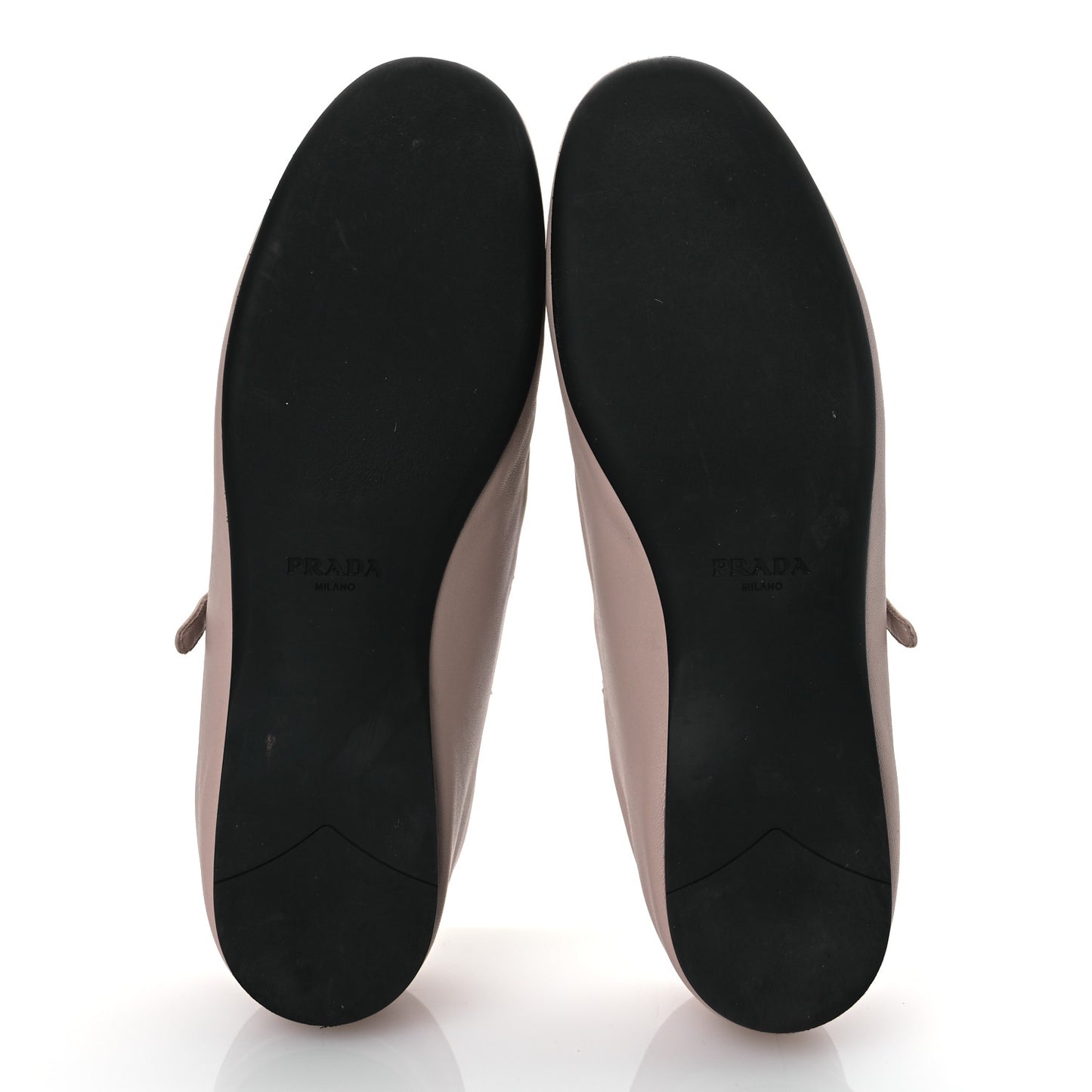 Nappa Triangle Logo Ballerina Flats 37.5 Powder Pink