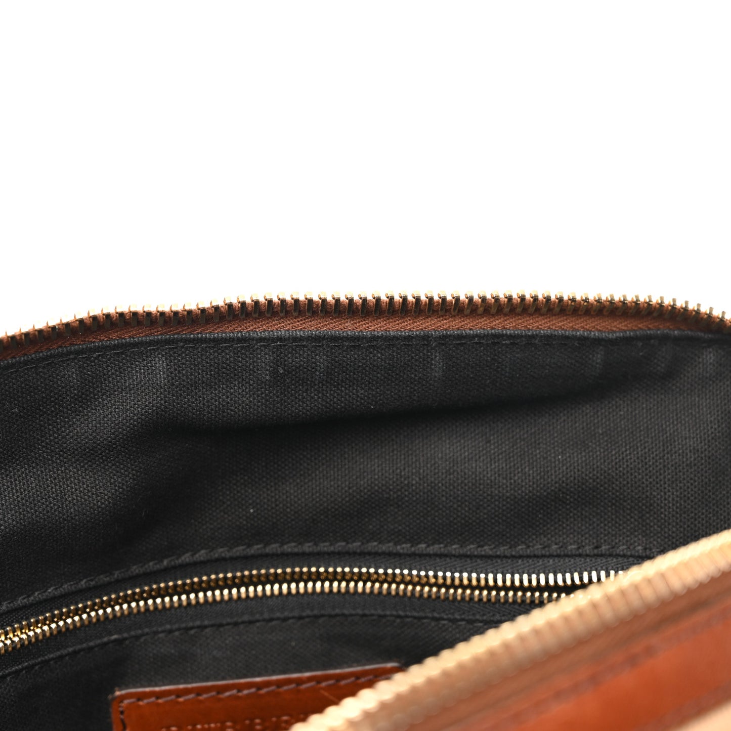 Bridle Calfskin House Check Small Orchard Bowling Bag Dark Tan