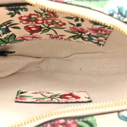 Gucci Calfskin Matelasse Diagonal Brit Roses Print Mini Interlocking G Heart Shoulder Bag  White Multicolor 5 of 10