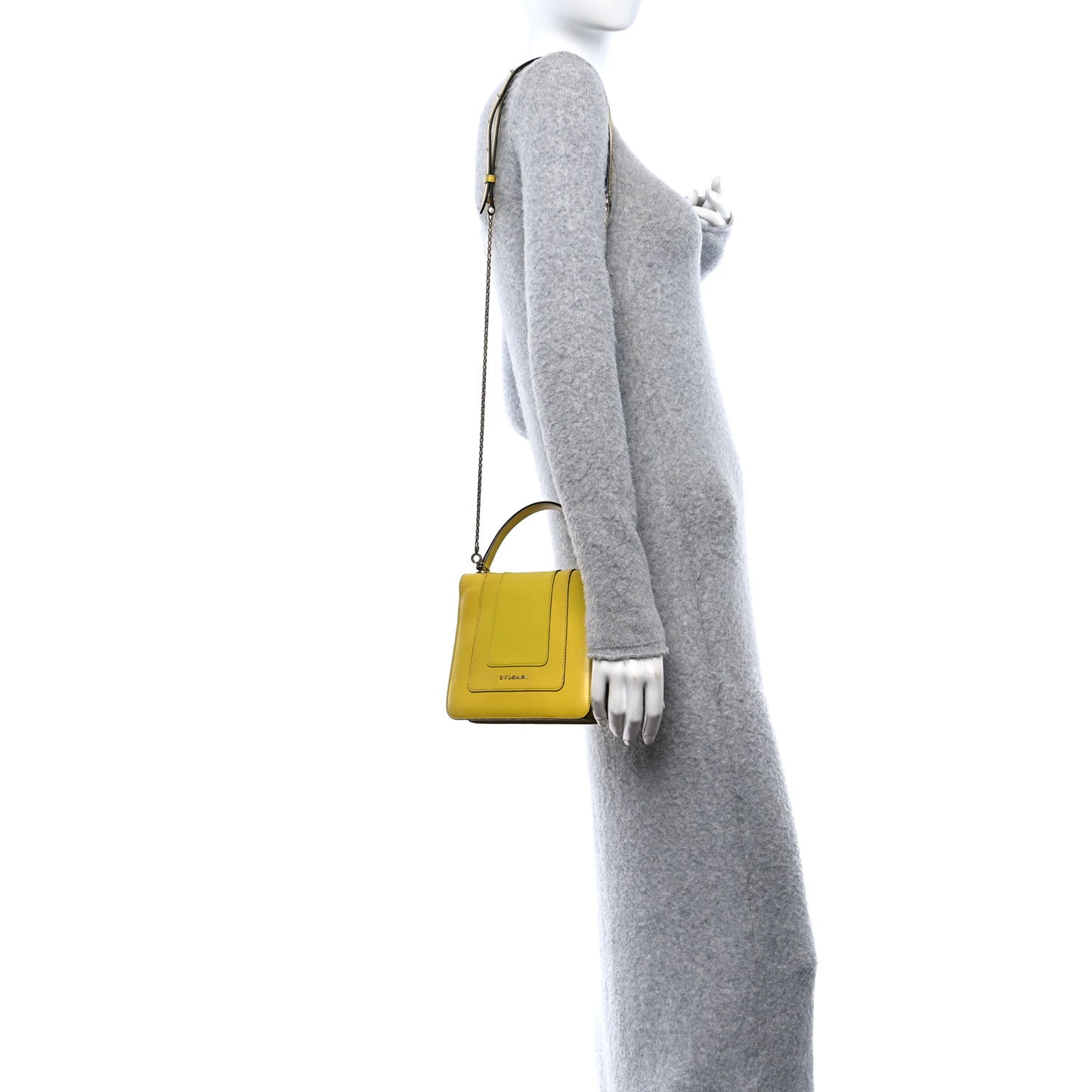 Calfskin Serpenti Forever Top Handle Yellow