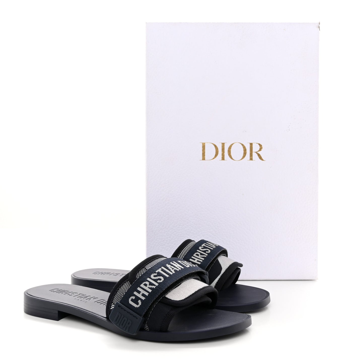 Technical Stretch Fabric Camouflage Dio(r)evolution Slide Sandals 35 Deep Blue