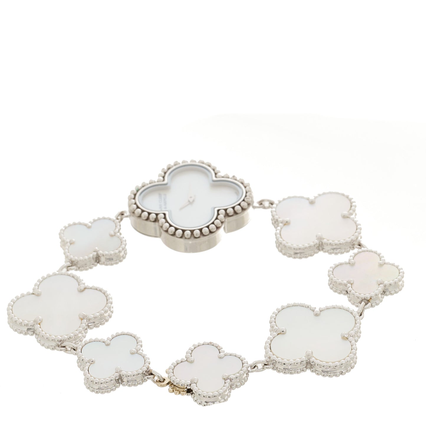 18K White Gold Mother of Pearl 26mm Alhambra Quartz Watch