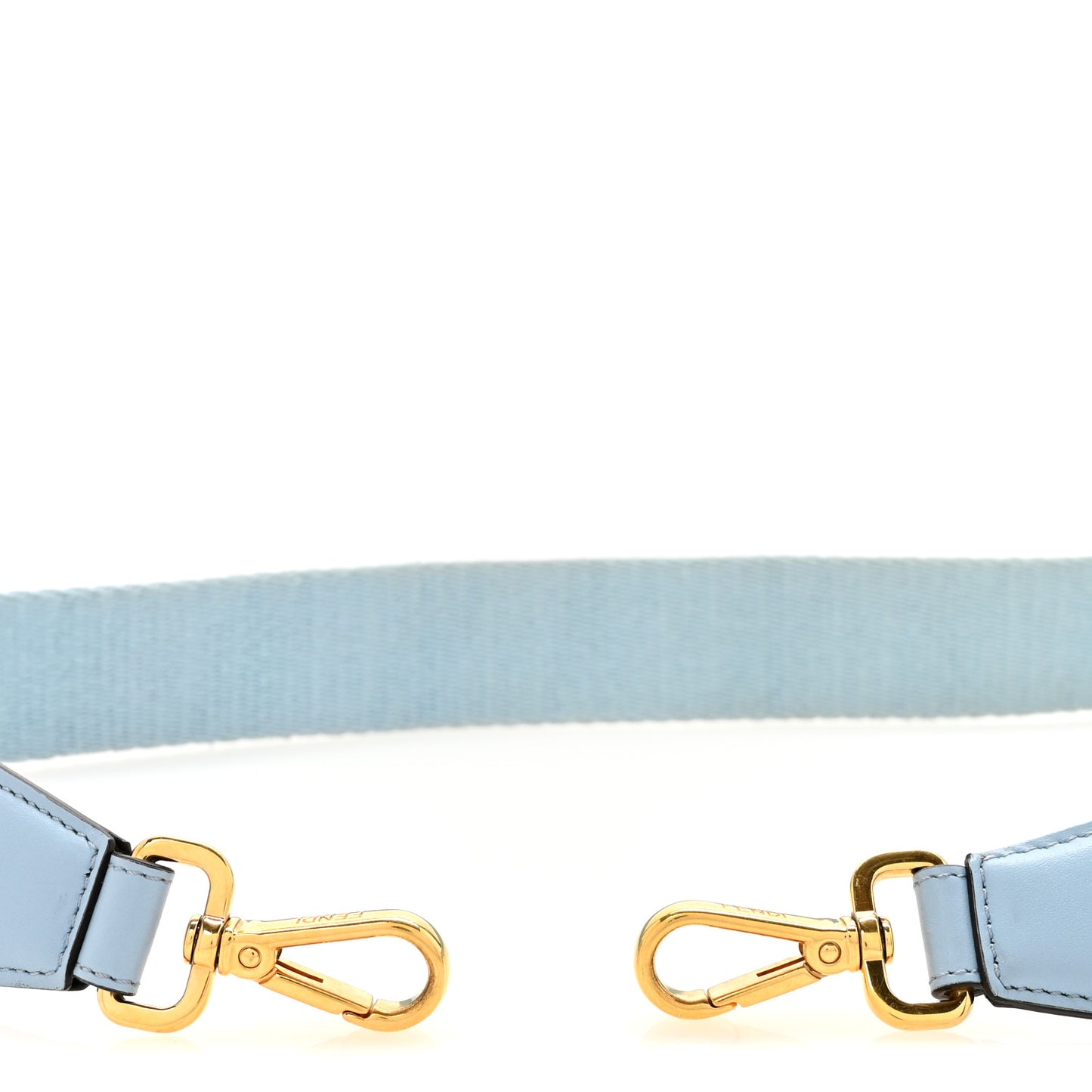 Jacquard Ribbon Vitello King FF Bi-Color Intreccio Adjustable Strap You Azzurro Baby Latte