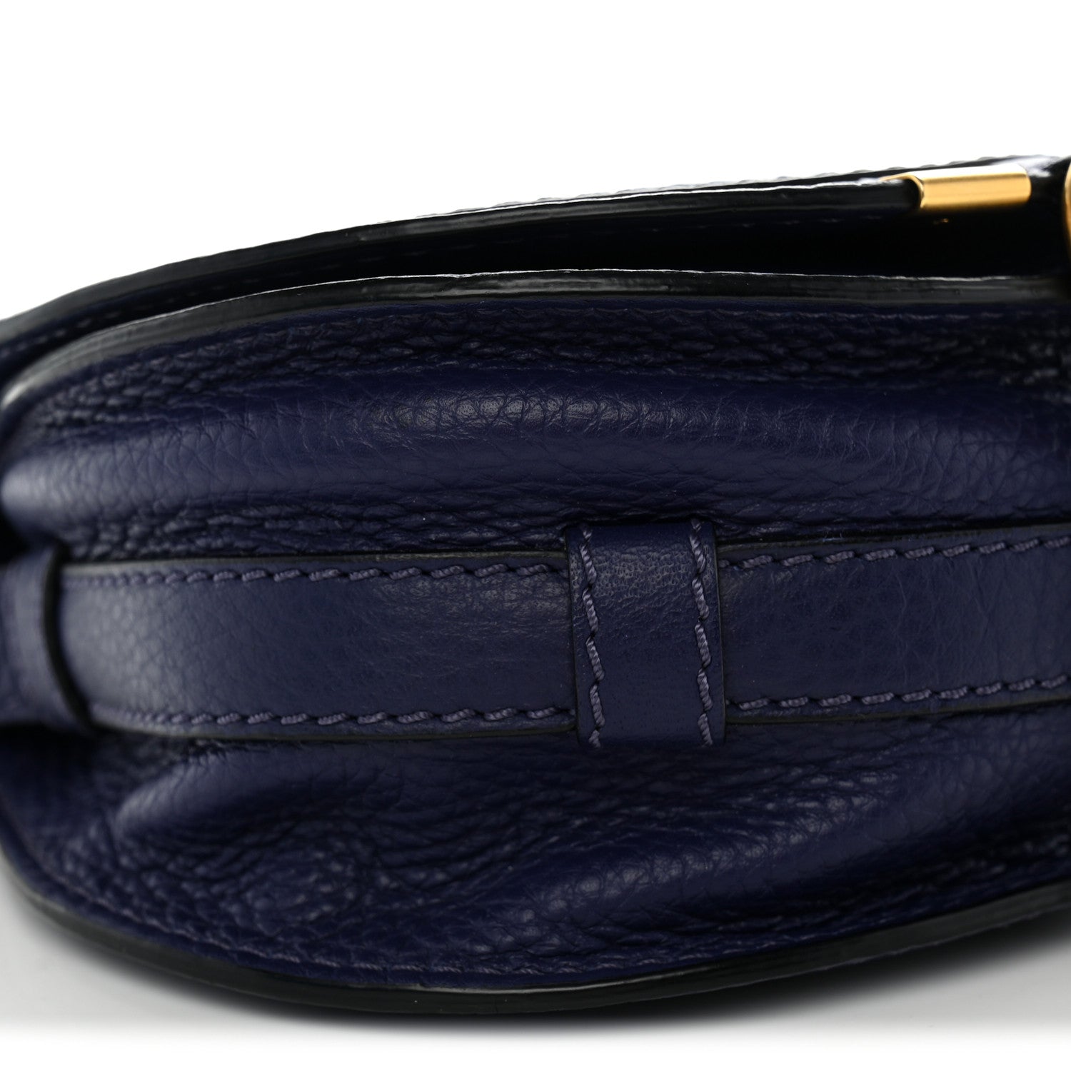 Chloe Calfskin Mini Marcie Round Crossbody Bag Storm Blue 7 of 10