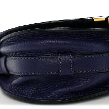 Chloe Calfskin Mini Marcie Round Crossbody Bag Storm Blue 7 of 10