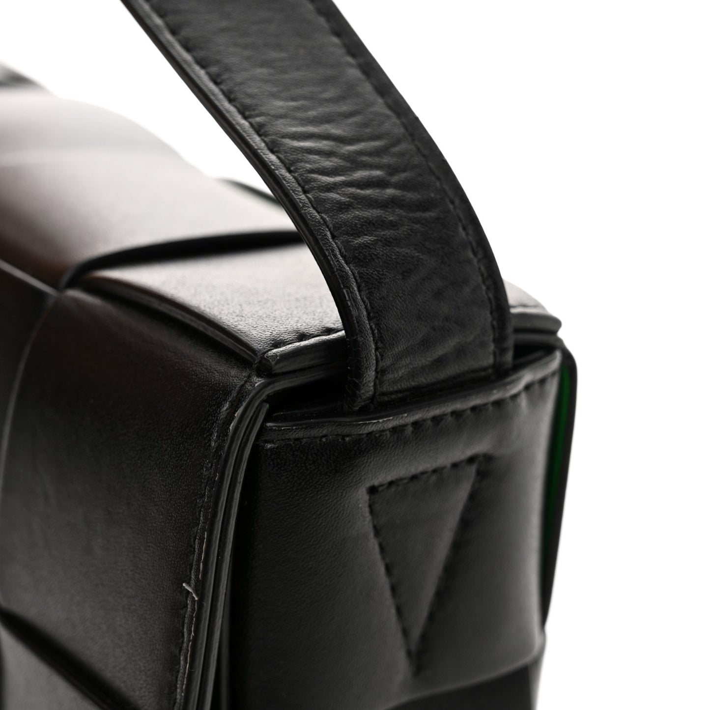 Lambskin Maxi Intrecciato Cassette Crossbody Bag Black