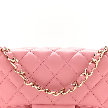 Chanel Lambskin Quilted Mini Rectangular Flap Pink 8 of 13