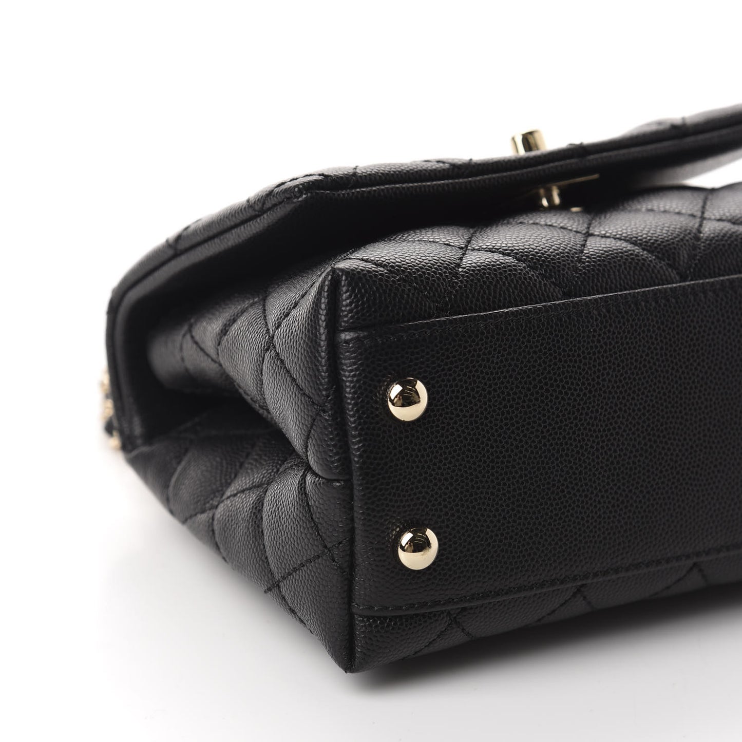 Caviar Quilted Extra Mini Coco Handle Flap Black