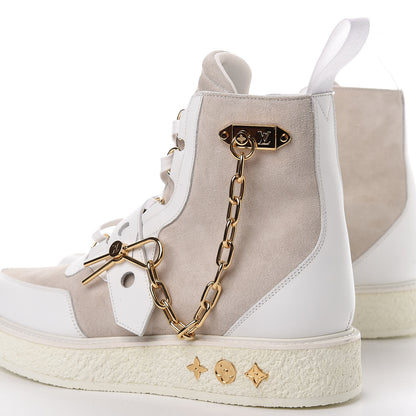 Louis Vuitton Calfskin Suede Mens Creeper Ankle Boots 8.5 White 11 of 11