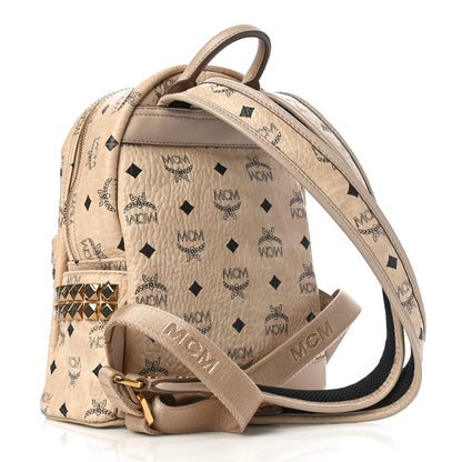MCM Visetos Side Stud Mini Stark Backpack Beige 3 of 9