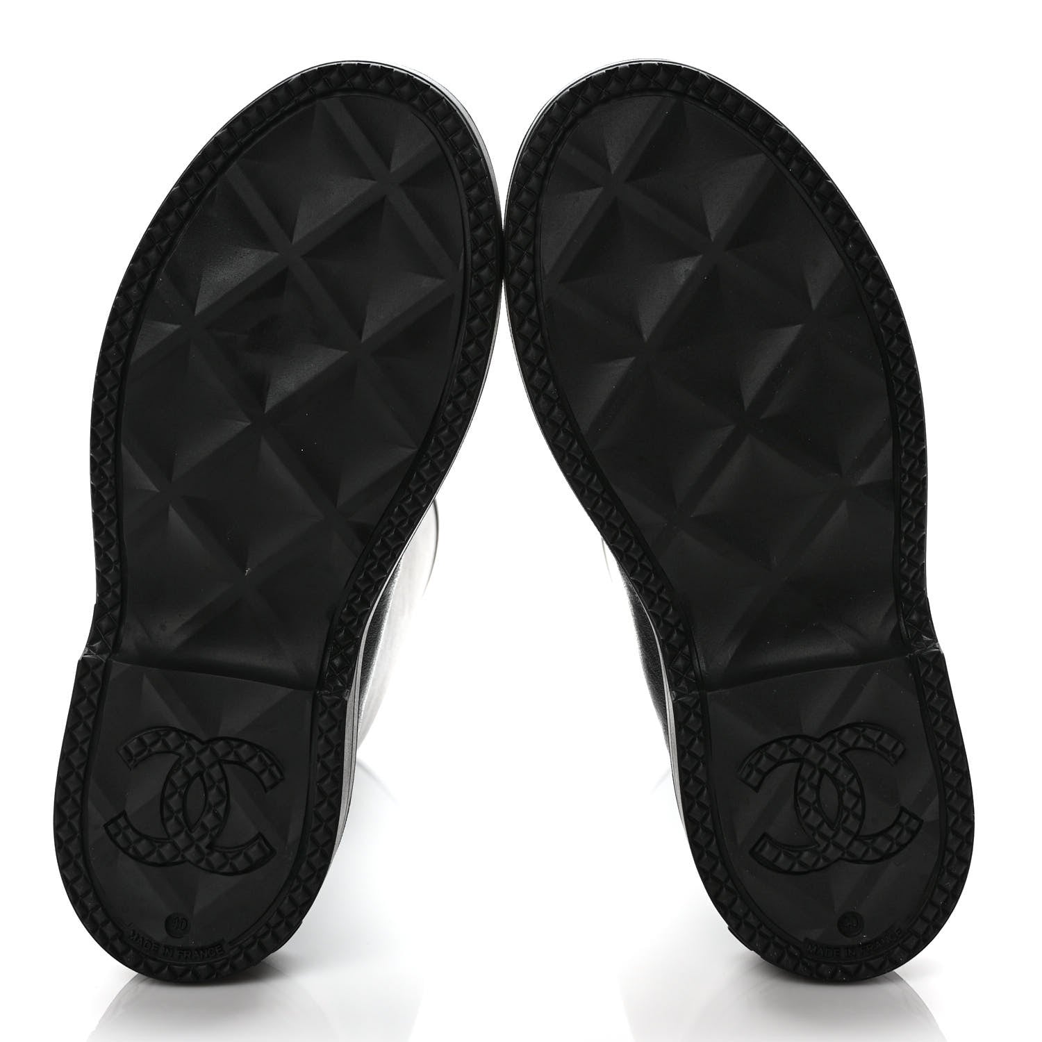 Chanel Caoutchouk CC High Boots 40 Black 6 of 8